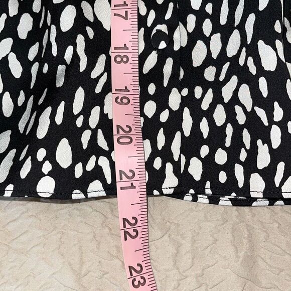 J. Crew Womens‎ Leopard Print Peplum Blouse Top Black White Size 6 - Picture 8 of 8